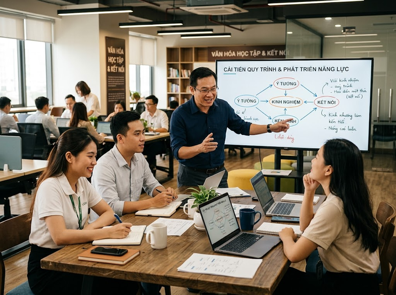 Mối quan hệ giữa giá trị tổ chức và văn hóa học tập trong doanh nghiệp