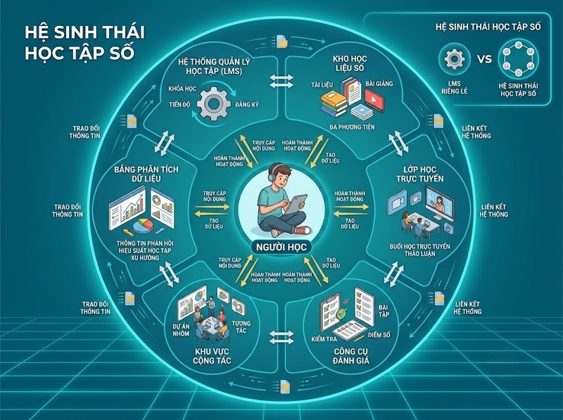 Hiểu hệ thống học tập số qua đặc điểm, thành phần và cách vận hành