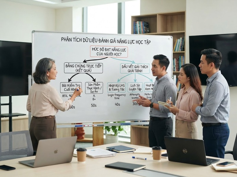 Kết hợp dữ liệu học tập để đánh giá toàn diện người học thế nào?