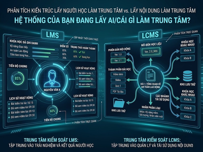 LMS và LCMS khác nhau về mục tiêu, chức năng và nội dung thế nào?