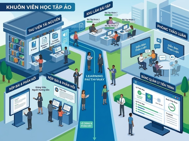 Hiểu môi trường học tập ảo qua cấu trúc, tương tác và cách vận hành