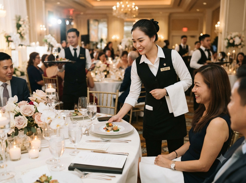 Nghề phục vụ tiệc phù hợp với ai và yêu cầu những gì?