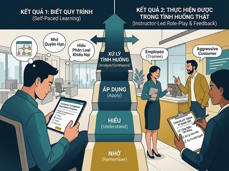 Chọn phương pháp đào tạo nhân viên theo mục tiêu và điều kiện triển khai