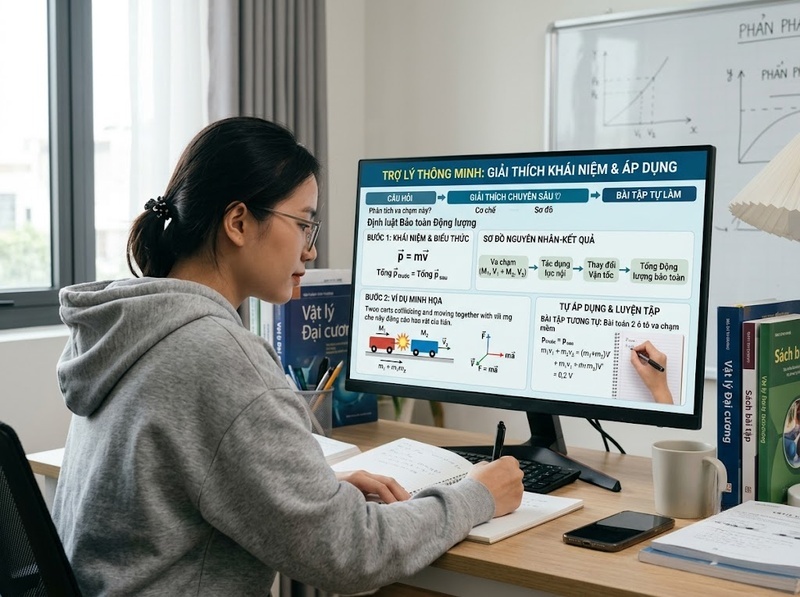 Trợ lý học tập thông minh hỗ trợ giải đáp, hướng dẫn và phản hồi ra sao?