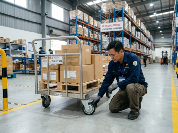 Quy trình kiểm tra bánh xe đẩy an toàn trước khi vận hành